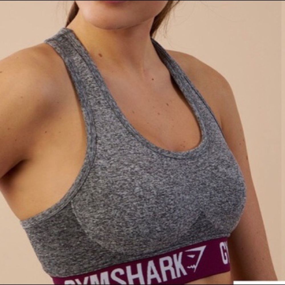 Gymshark Flex Bra in Gray and Plum - Sz M